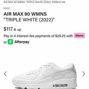 Nike Air Max 90 WMNS White Leather & Mesh Sneakers
